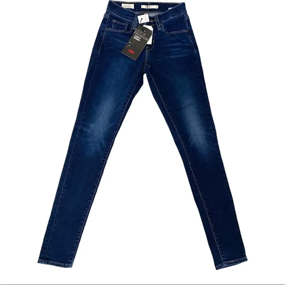 Levi’s premium curvy skinny mid-rise darkwash jeans size 24 casual
