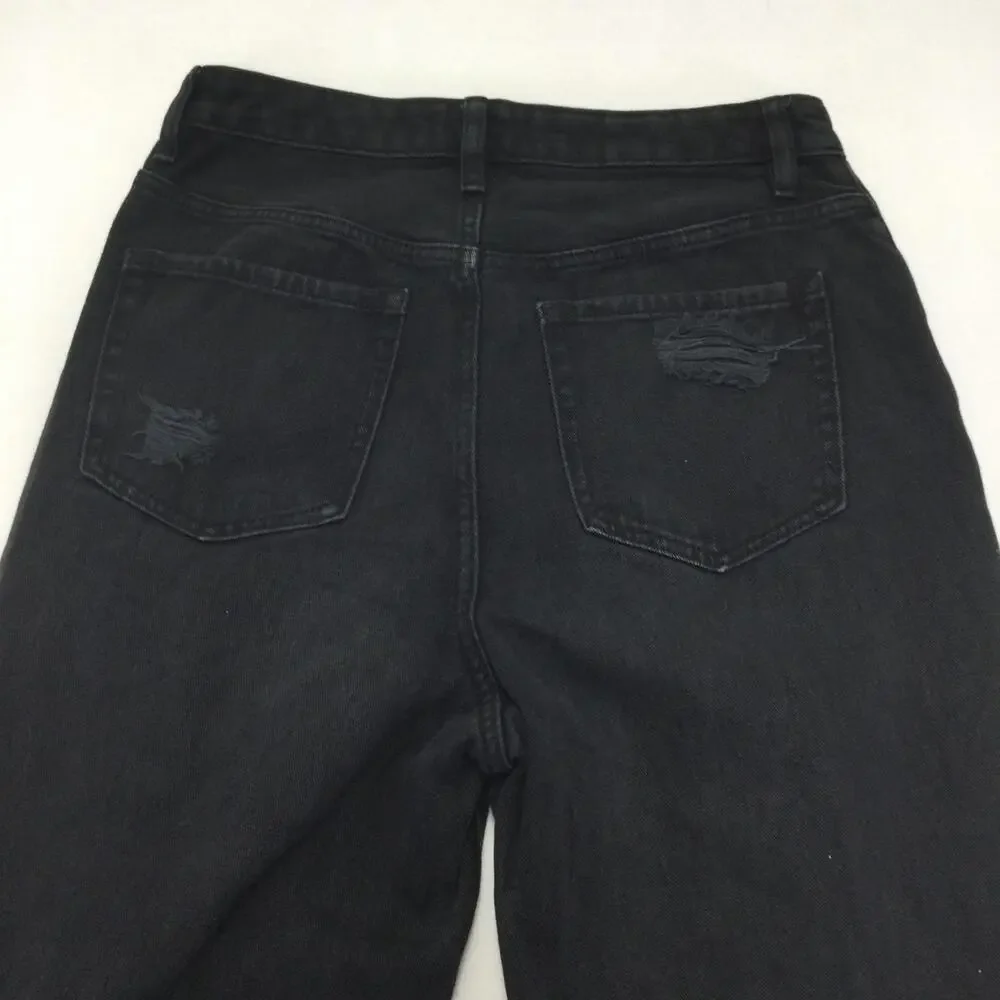 PacSun 90s Boyfriend Jeans Womens 29 Black High Rise Distressed Relaxed Denim