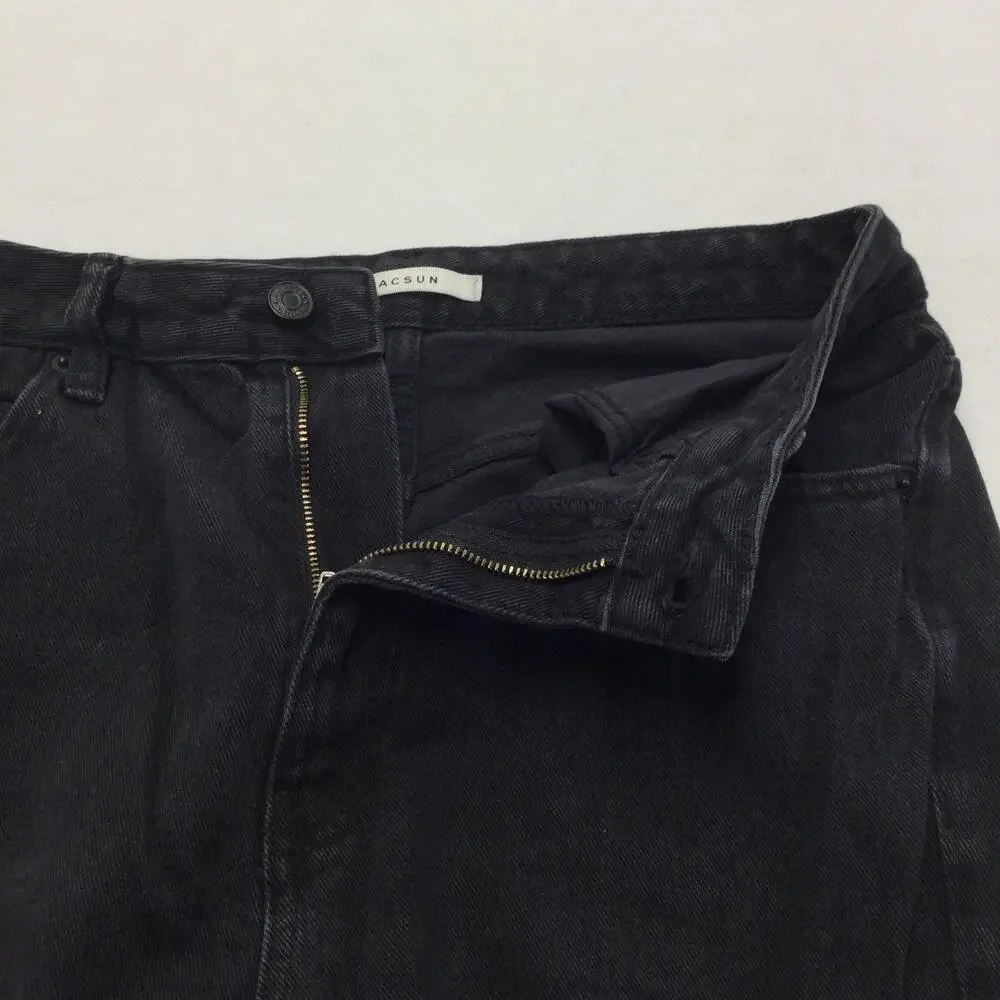 PacSun 90s Boyfriend Jeans Womens 29 Black High Rise Distressed Relaxed Denim