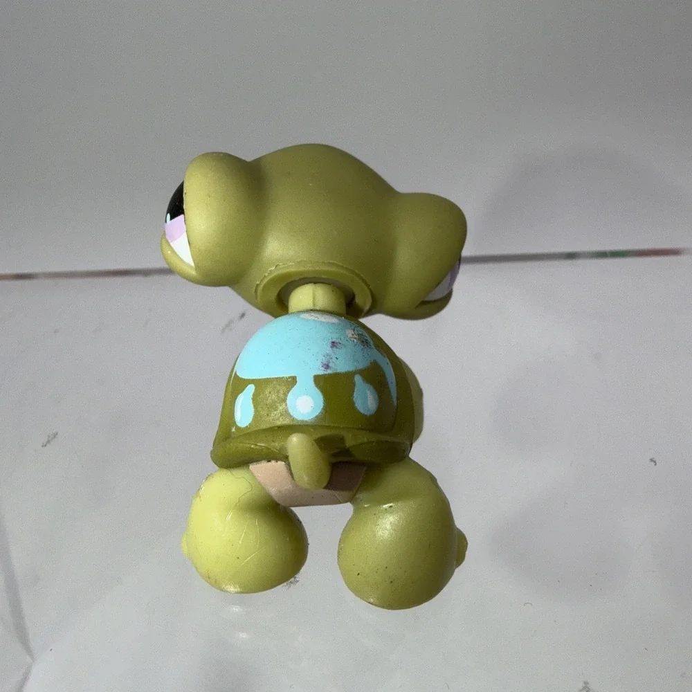 Littest Pet Shop #149 Green Turtle W/ Blue Splash‎ & Purple Dot Eyes LPS