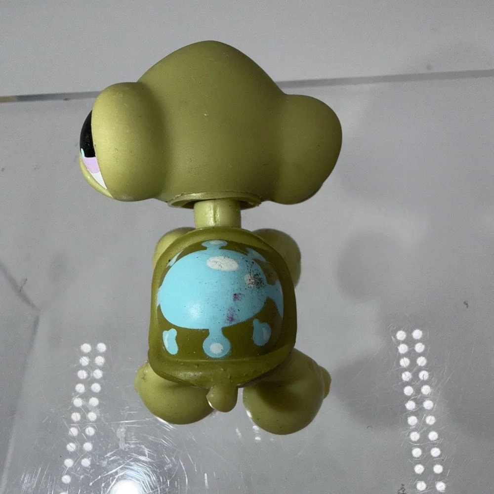 Littest Pet Shop #149 Green Turtle W/ Blue Splash‎ & Purple Dot Eyes LPS