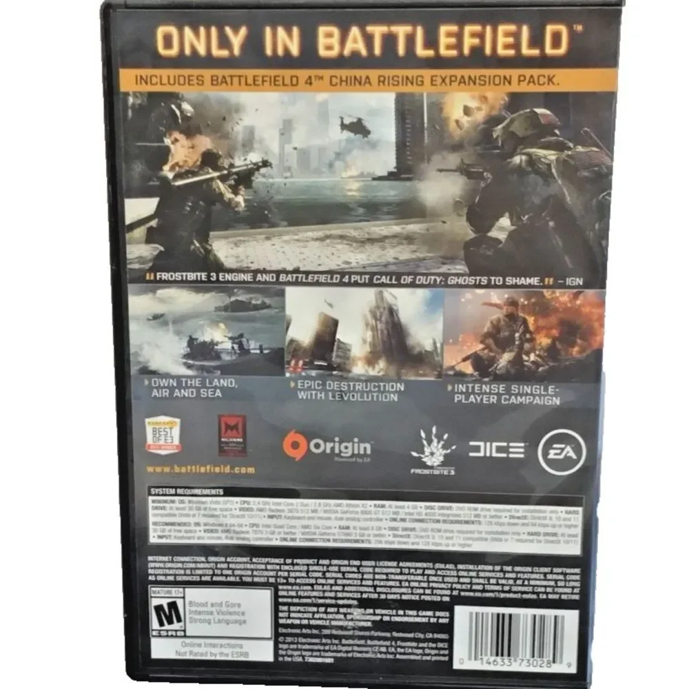Battlefield 4 pc game dvd China Rising expansion pack 2013