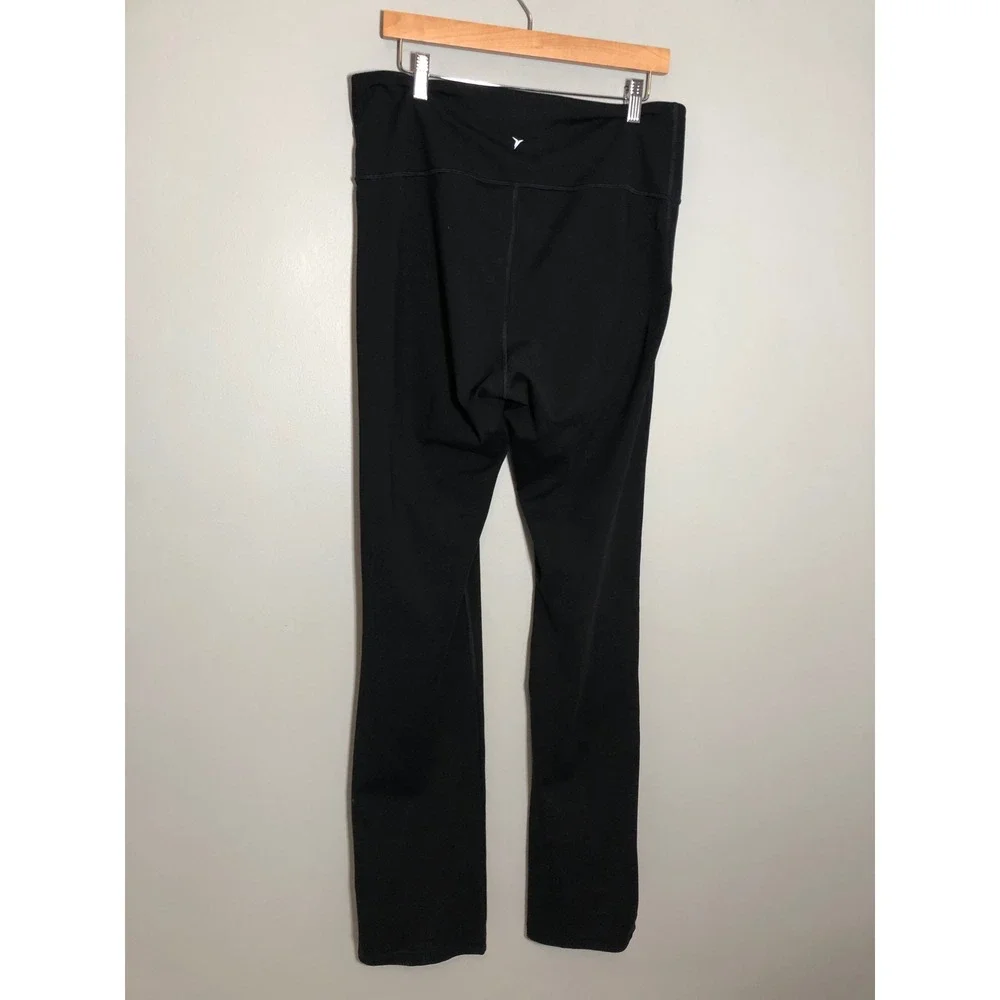 Old Navy Active Leggings Womens XL Tall Black Go-Dry High Waisted Straight Leg