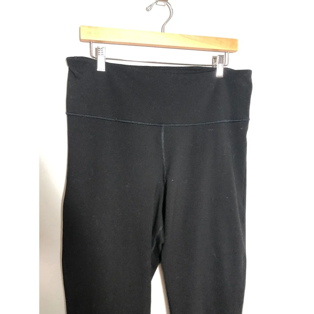 Old Navy Active Leggings Womens XL Tall Black Go-Dry High Waisted Straight Leg
