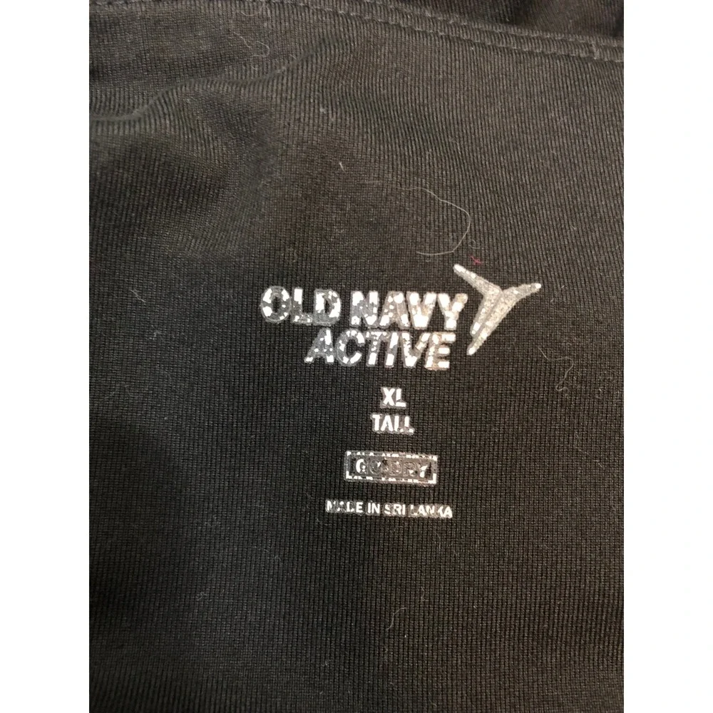 Old Navy Active Leggings Womens XL Tall Black Go-Dry High Waisted Straight Leg
