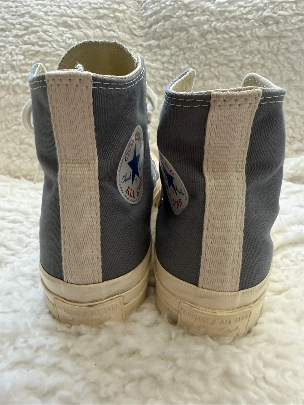 Converse Comme des GARÇONS Grey High-Top Sneakers with Heart Logo