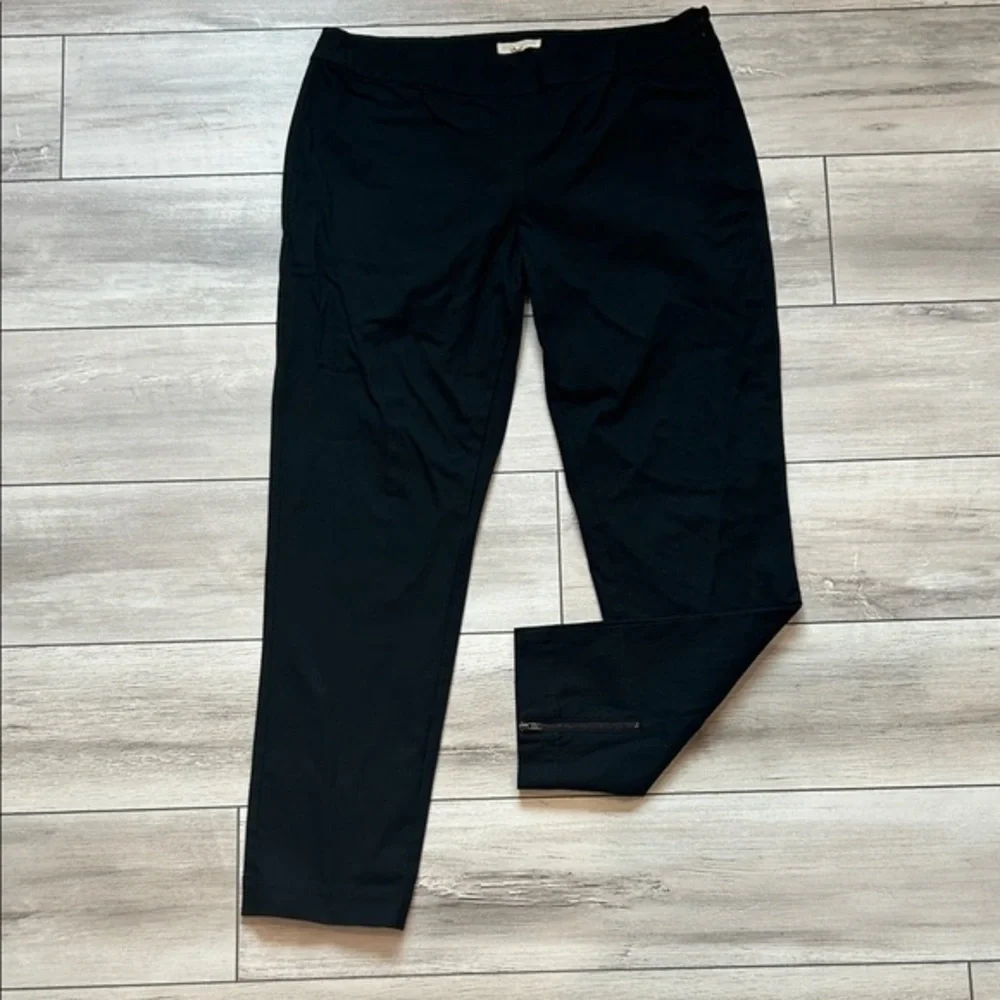 Eileen Fisher black cotton spandex blend pants size petite medium