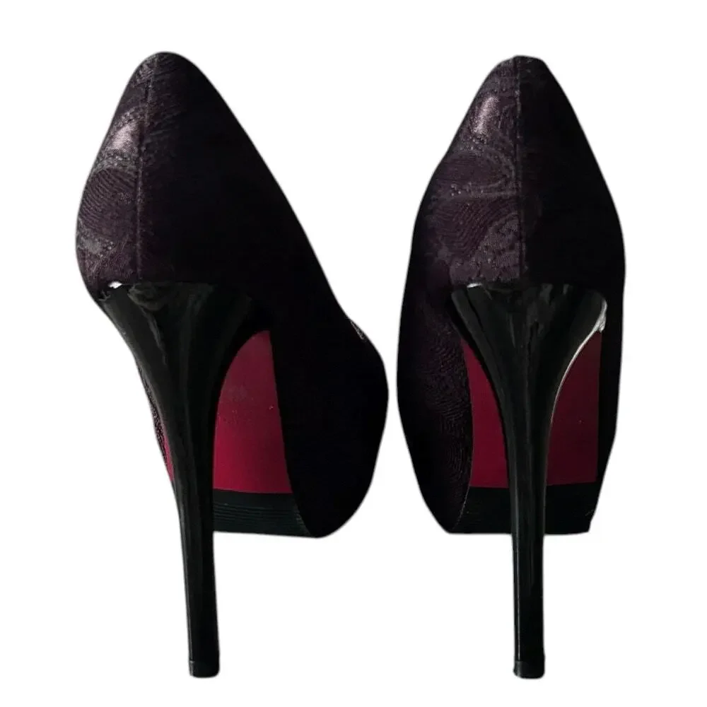 Lian Ai Yu Black Peep Toe Platform 5