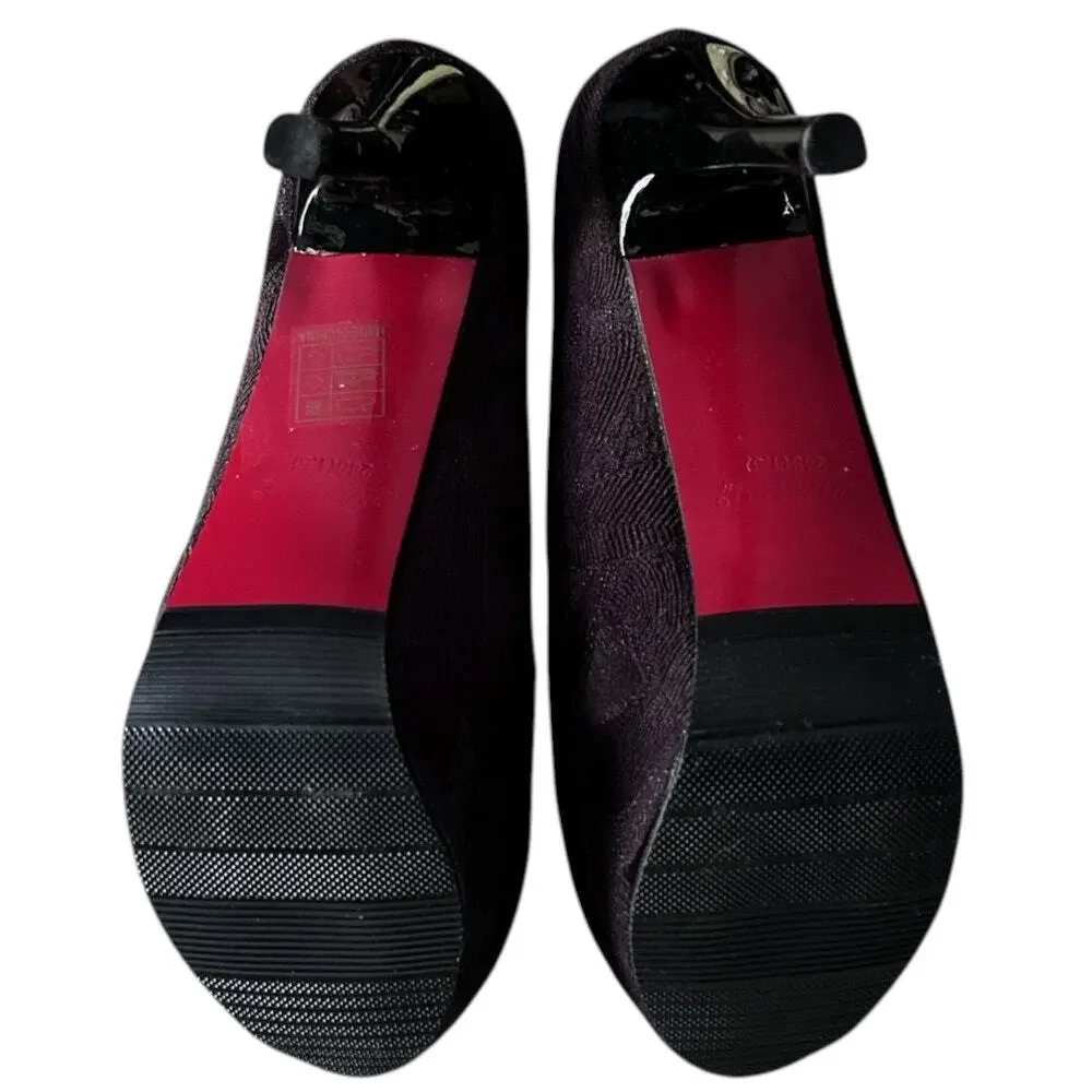Lian Ai Yu Black Peep Toe Platform 5