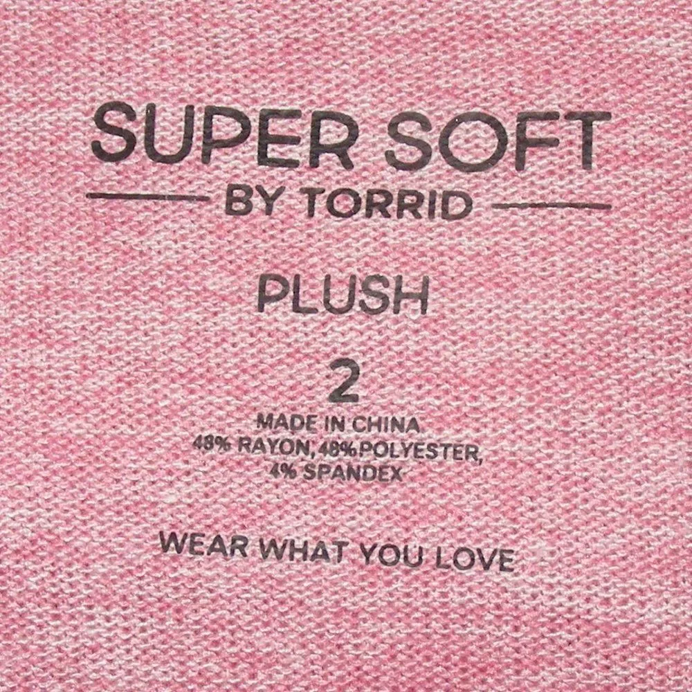 TORRID Sweater, 2/2X, Pink Space Dye, Pullover, Long sleeves, Pocket, Rayon