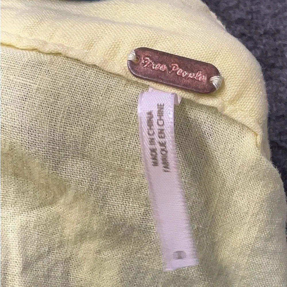 Free People Butter Yellow Asymmetrical Ruffle Wrap Skirt