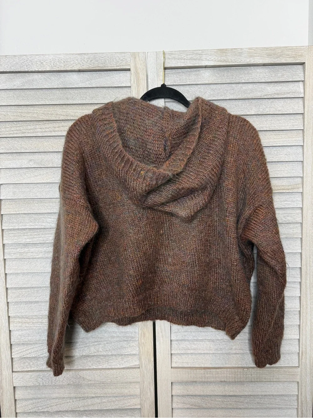 Vintage Paul Et Duffier 1990’s Mohair Hooded Crop Sweater Size Small