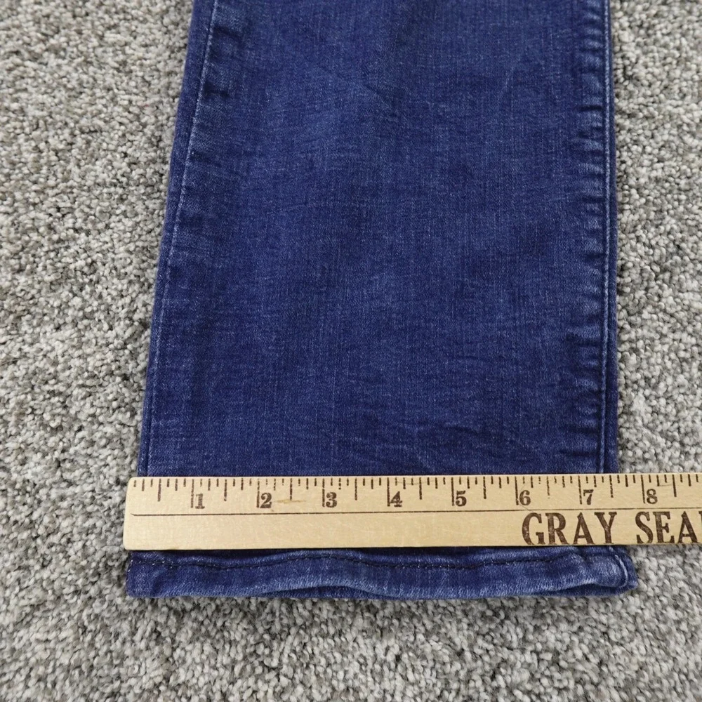 Levis Jeans Mens 36X32 Dark Blue Denim Pants 501 Button Fly Straight Leg Stretch