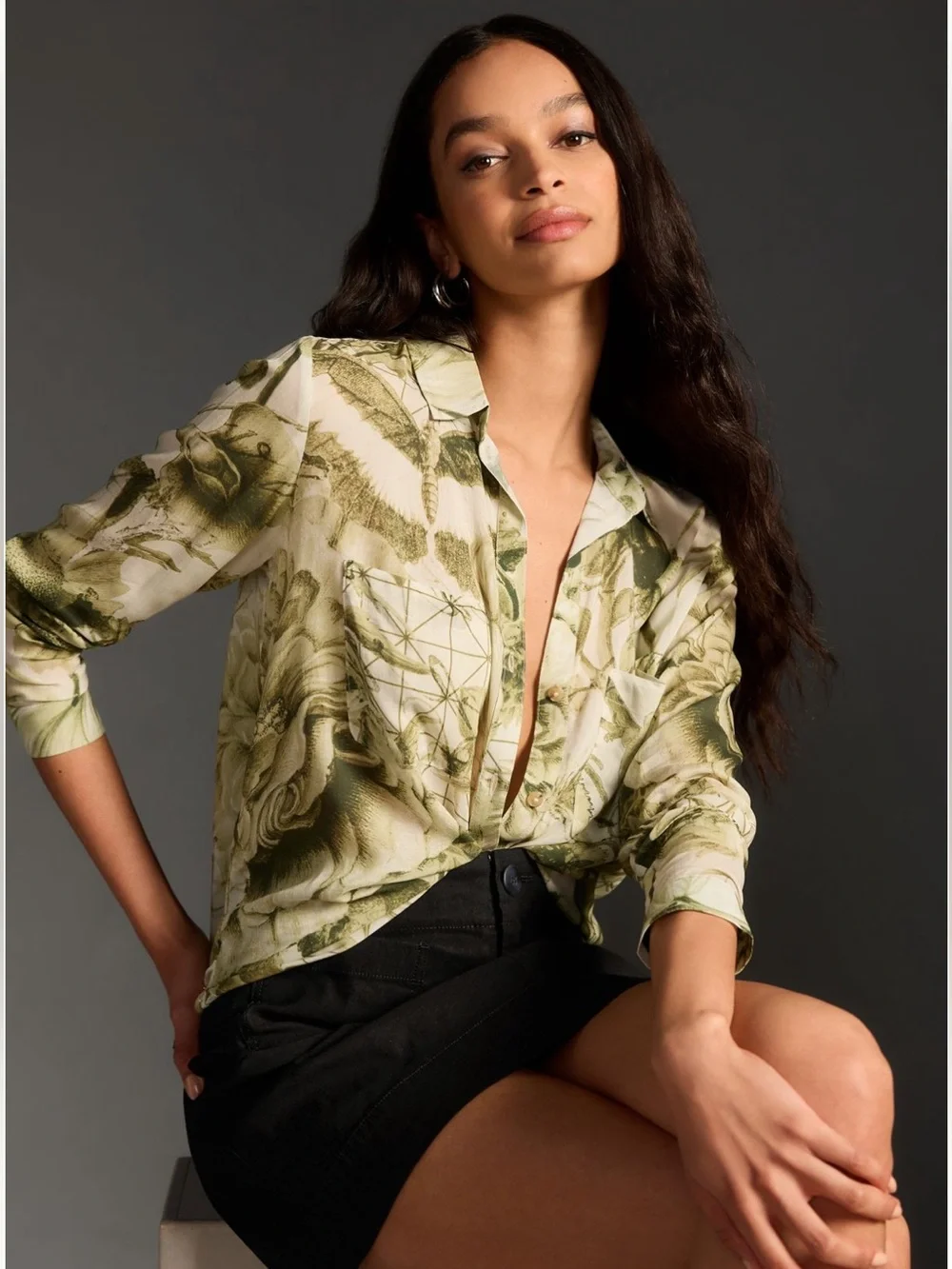 Anthropologie The‎ Romy Relaxed Buttondown Shirt by Pilcro: Manel Villalonga
