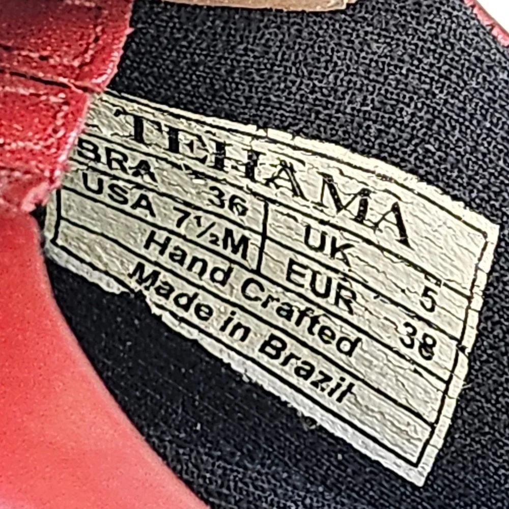 Tehama Smartec Air Golf Spikes Leather Buckle Loafers Shoes Brazil Womens 7.5M‎