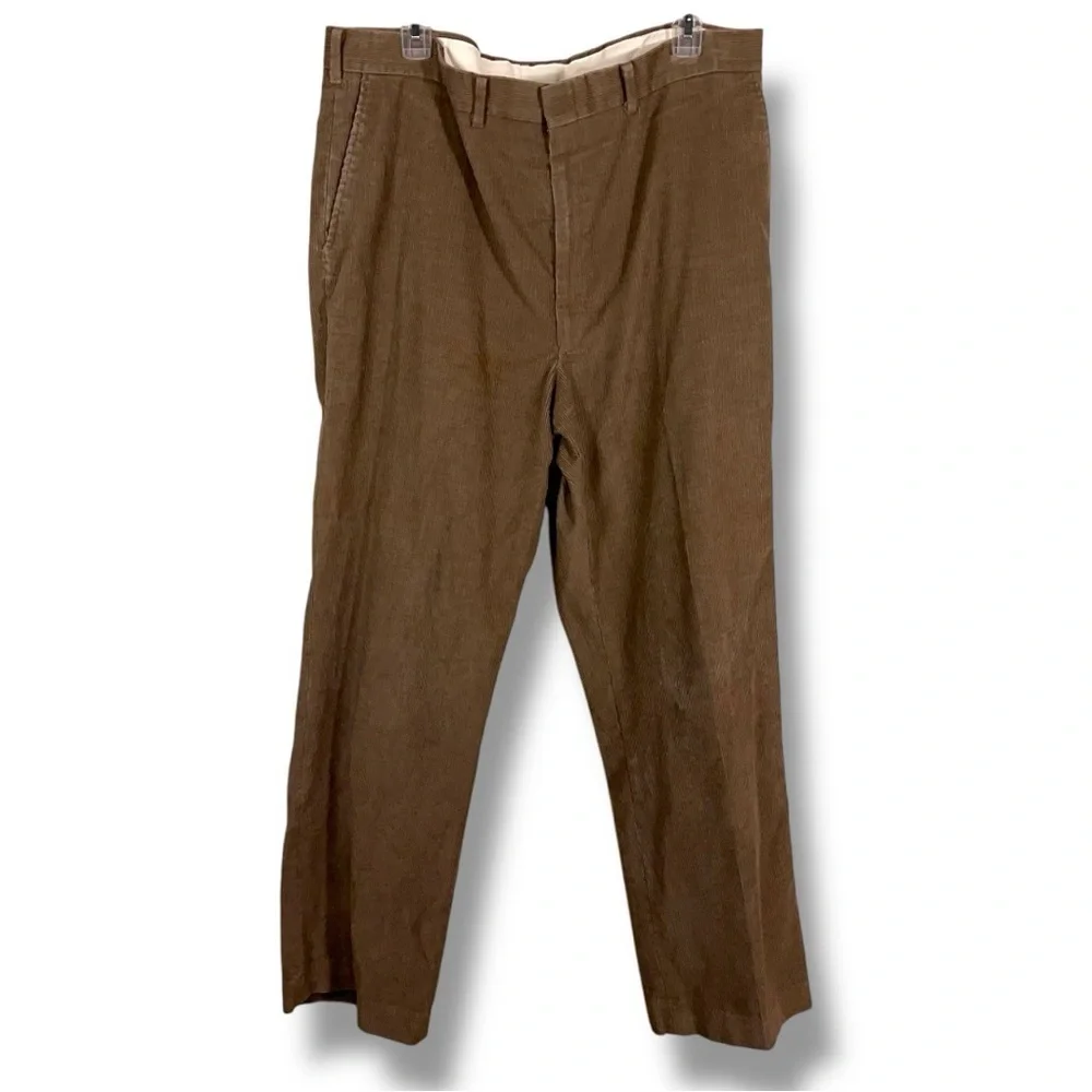 40X31 Haggar Vintage 90s Beige Tan Corduroy Dress Pants Academia