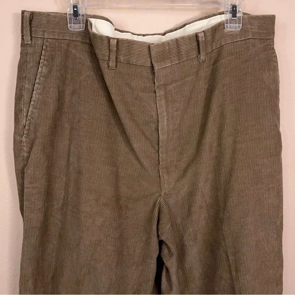 40X31 Haggar Vintage 90s Beige Tan Corduroy Dress Pants Academia