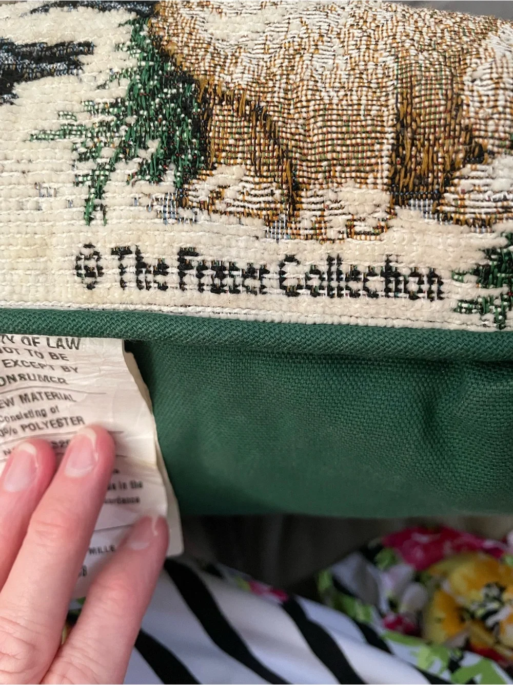 La France Christmas Tapestry Pillow - Made In USA -Canadian Goose-Bunny-Chipmunk