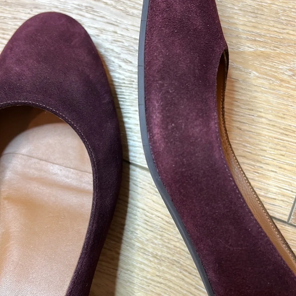 Aquatalia Vera Oxblood Suede Pumps Size 6.5
