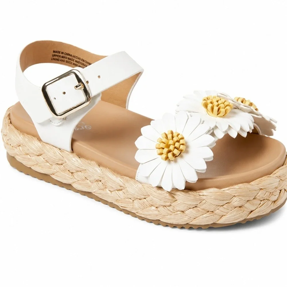 Little‎ Girl Platform Sandals Art Class Makayla Daisy White Size 3 New With Tags