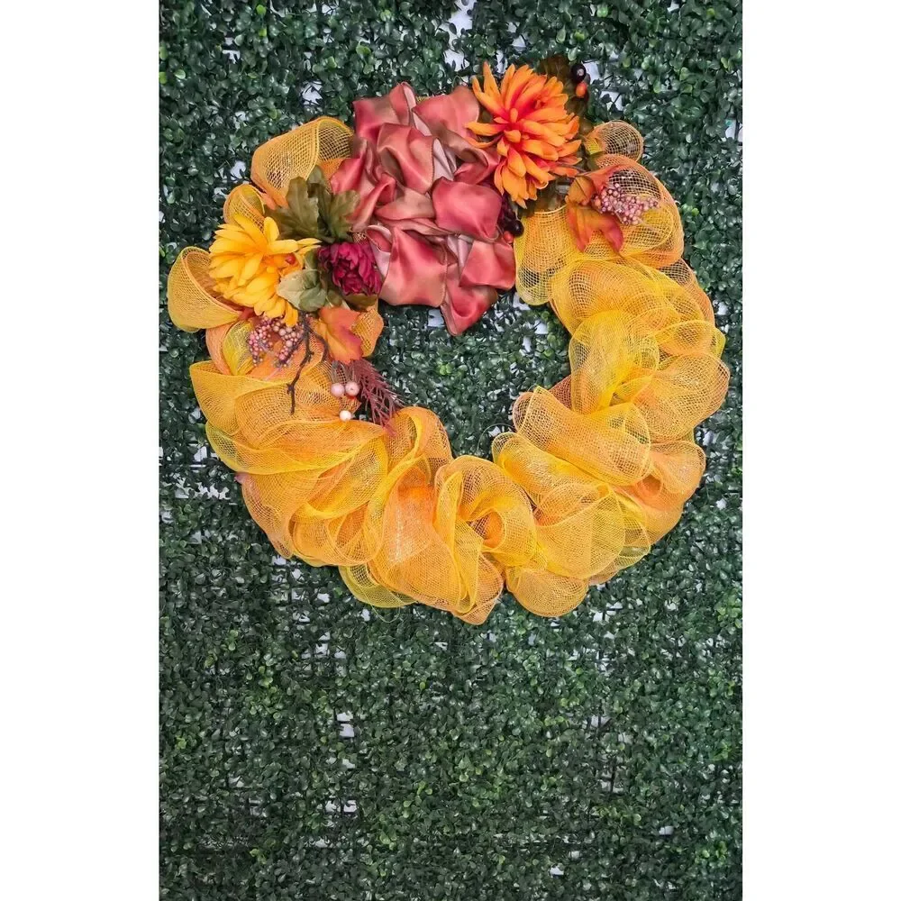 Autumn tulle wreath tulle 14in