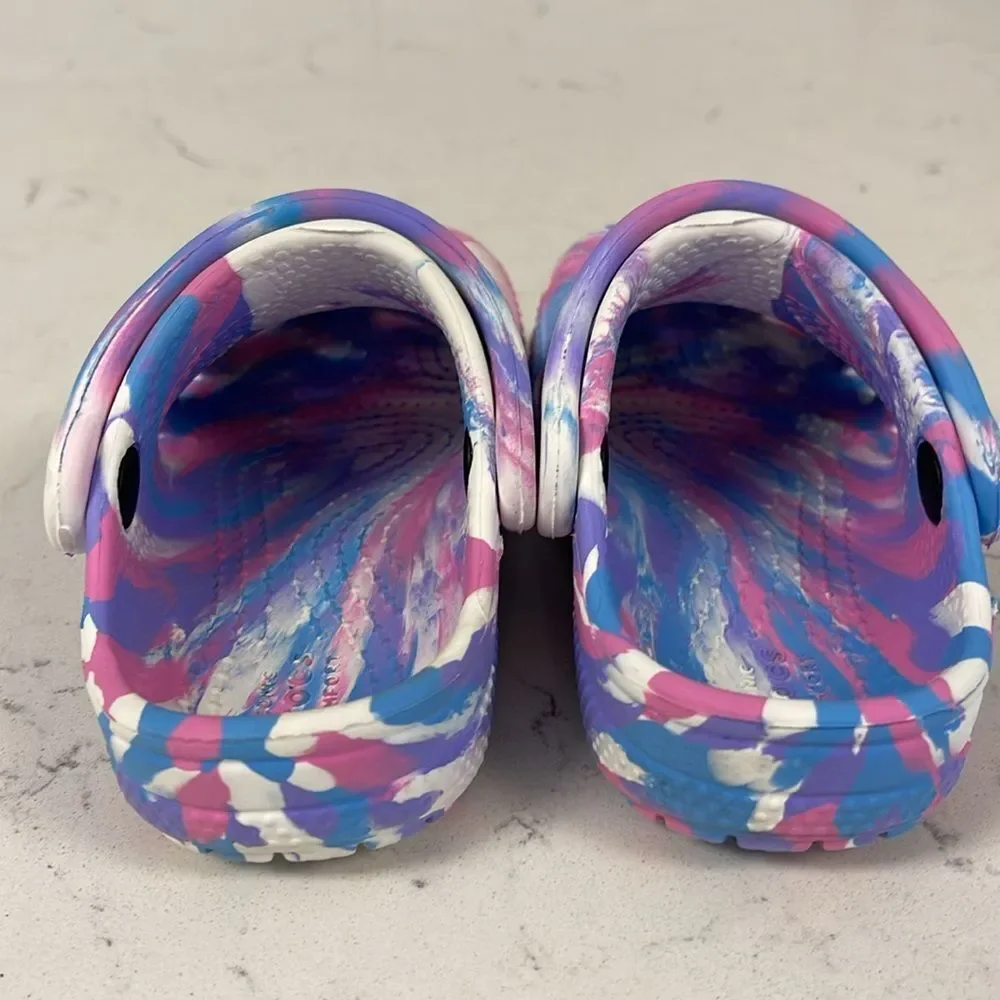 Crocs Classic Marbled Clog Toddler Size 6 Pastel Tie Dye