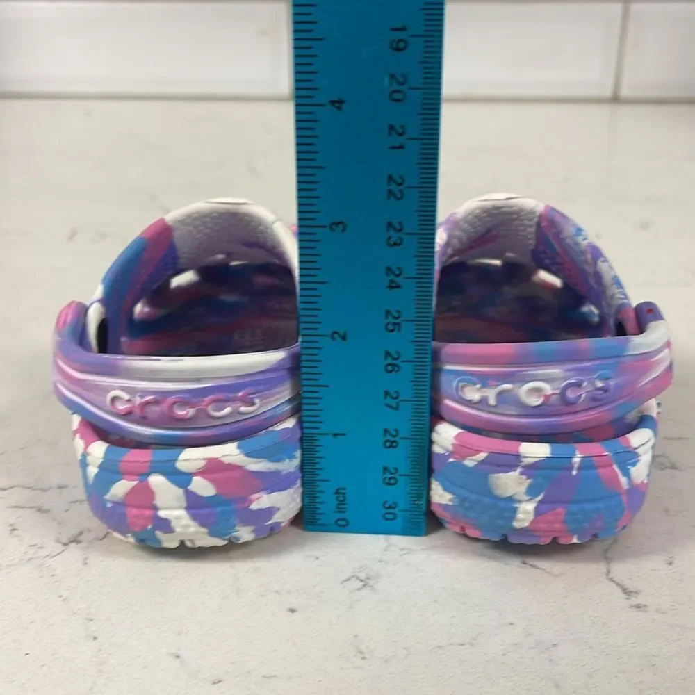Crocs Classic Marbled Clog Toddler Size 6 Pastel Tie Dye