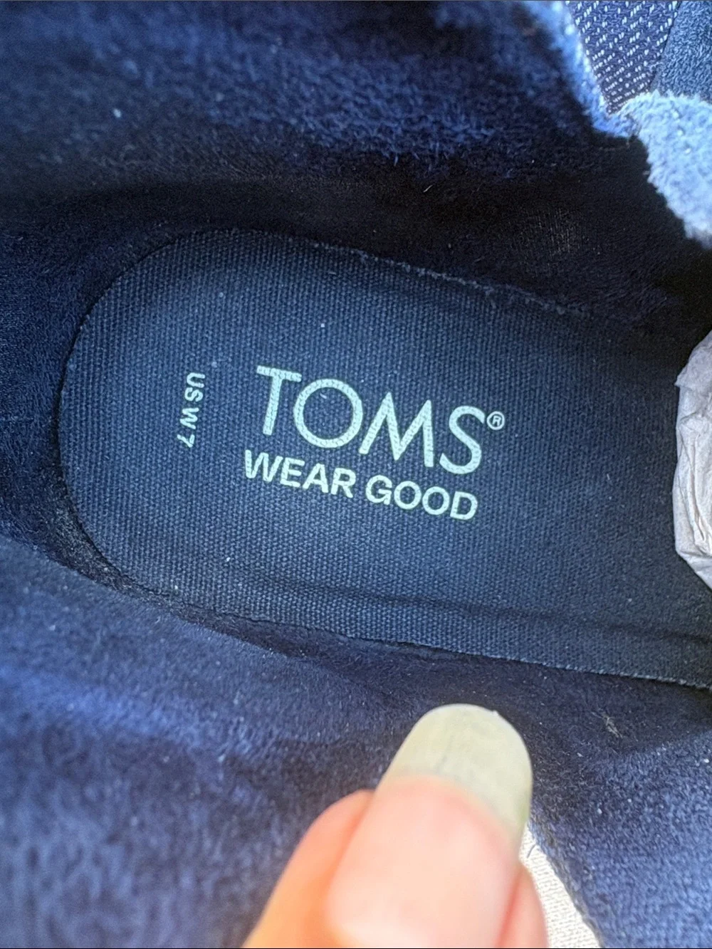 Toms navy suede