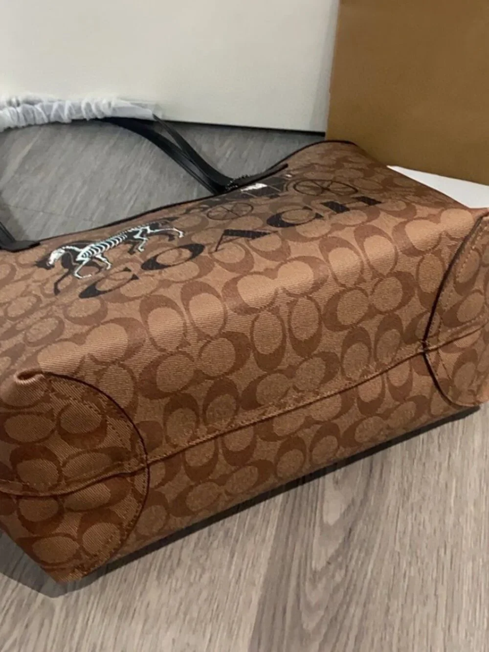Coach Halloween Carriage Signature Canvas Tote Bag
