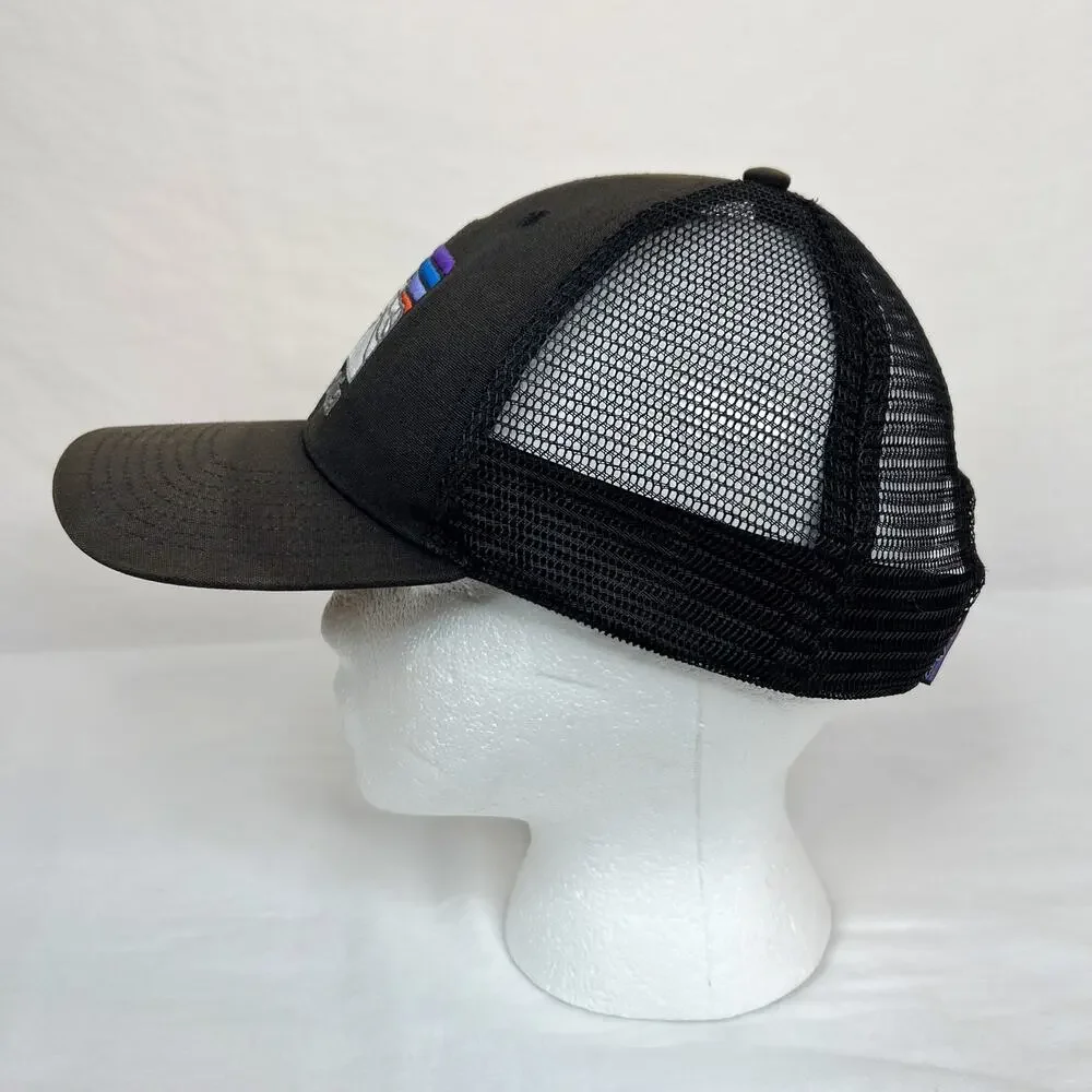 Patagonia Netplus Trucker Hat Black Bureo Mountains Snapback Mesh Recycled Nets