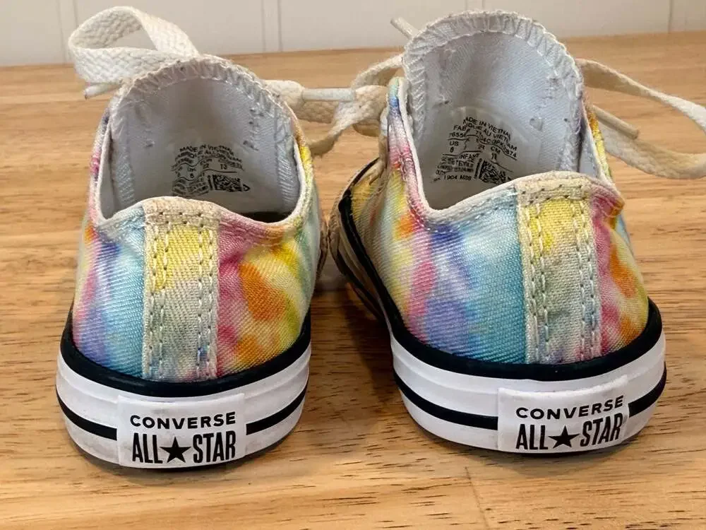 Converse white used multicolor