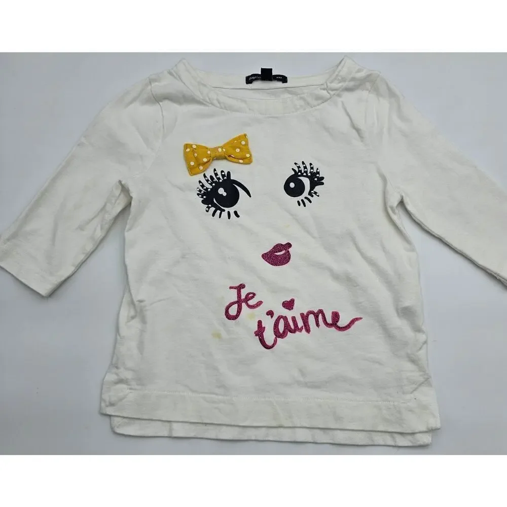 5 Piece Gap Girl's 4/5 Yellow French Tops/Sweater/Dress Lot