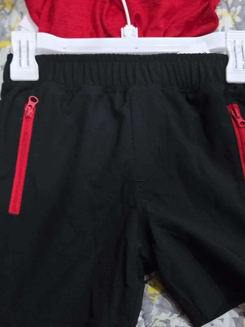 Champion Red Short Sleeve Kids Tee with Logo Tags