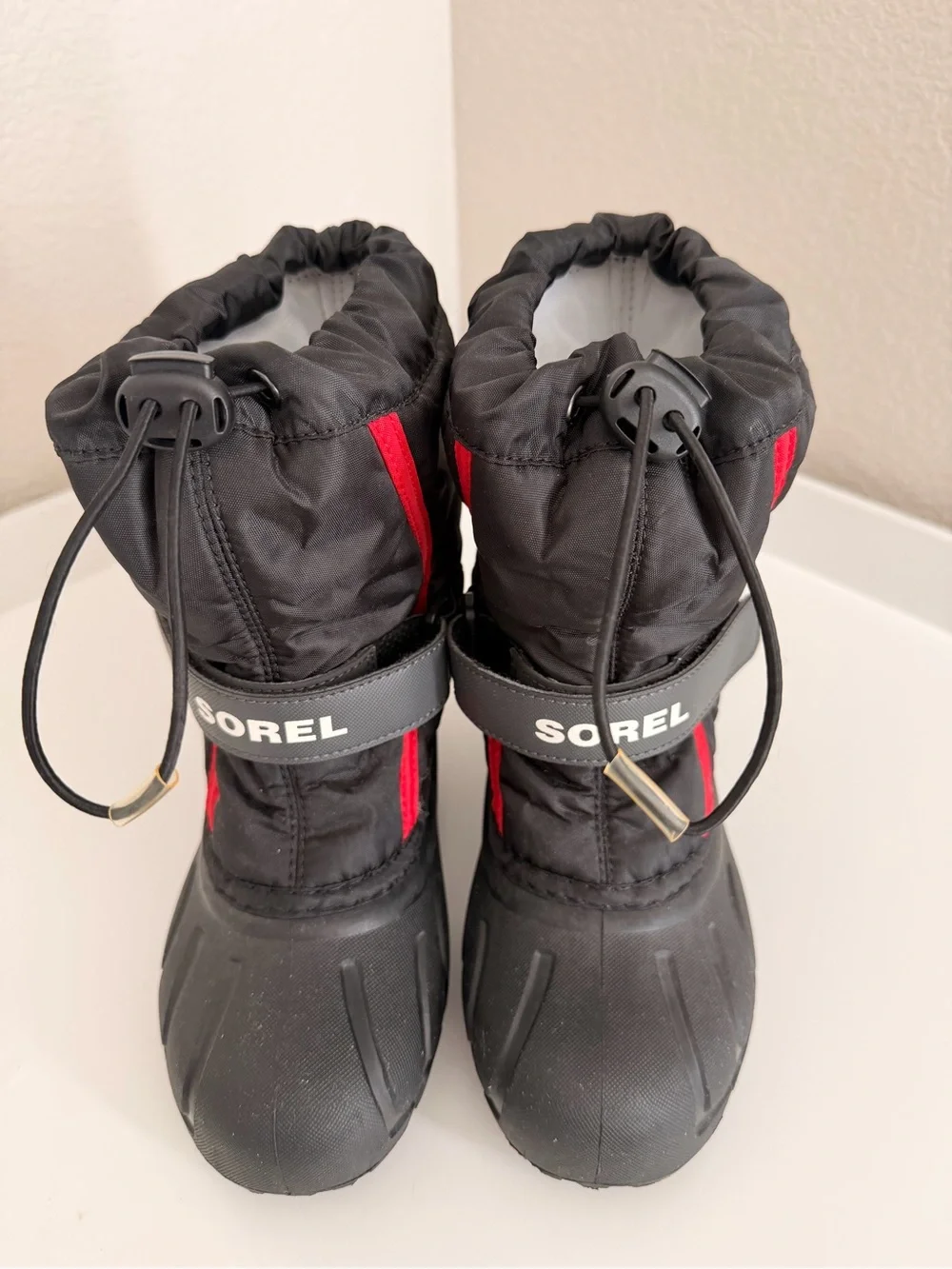 Sorel Kids Black & Red Insulated Snow Boots