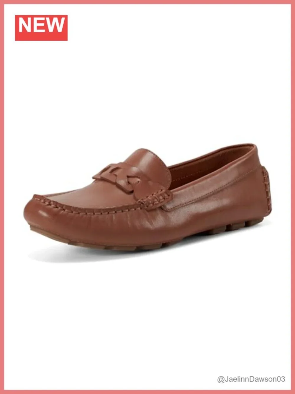 Women's Leather Mocc-On Flats - Cushioned Comfort, Arch Support, Flexible