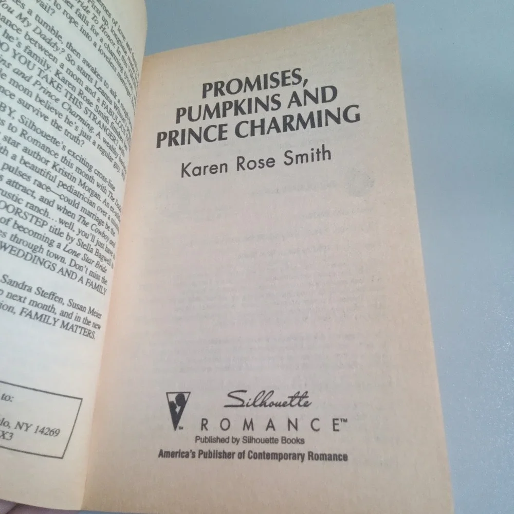 Promises Pumpkins and Prince Charming Karen Rose Smith Silhouette Romance 1998