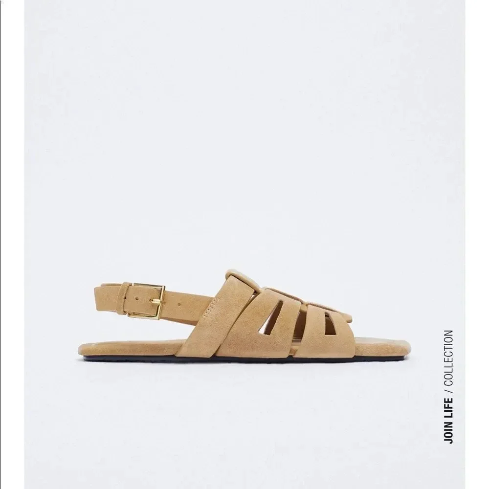 Zara split leather
