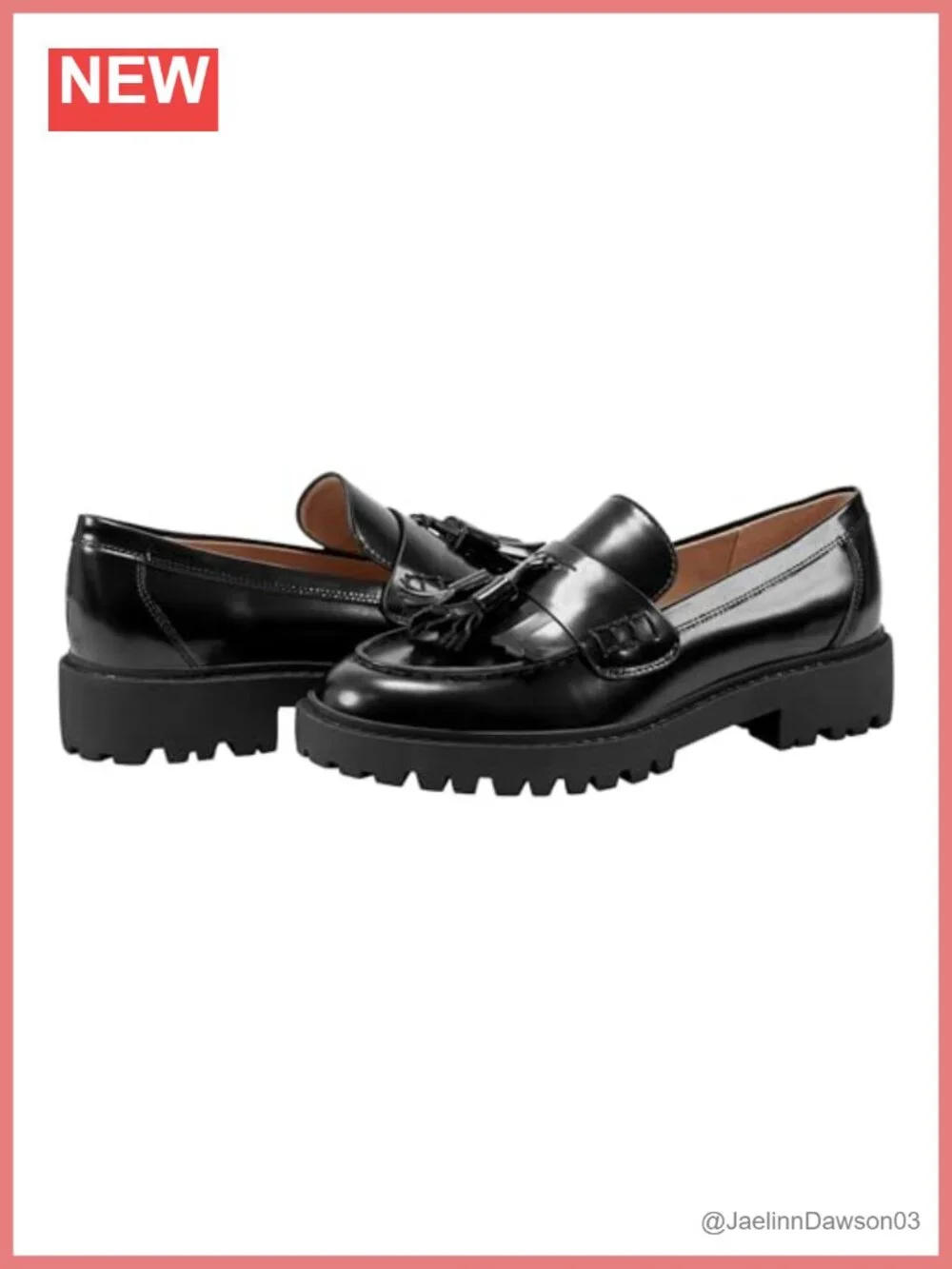 Marc Fisher LTD Ozzie Tassel Lug Sole Leather Loafers Slip-On