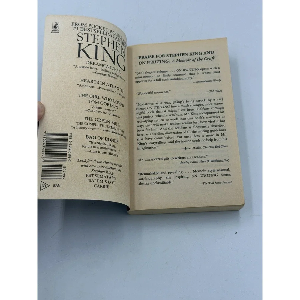 Stephen King On Writing A Memoir of the Craft Paperback Pocket Books 2002