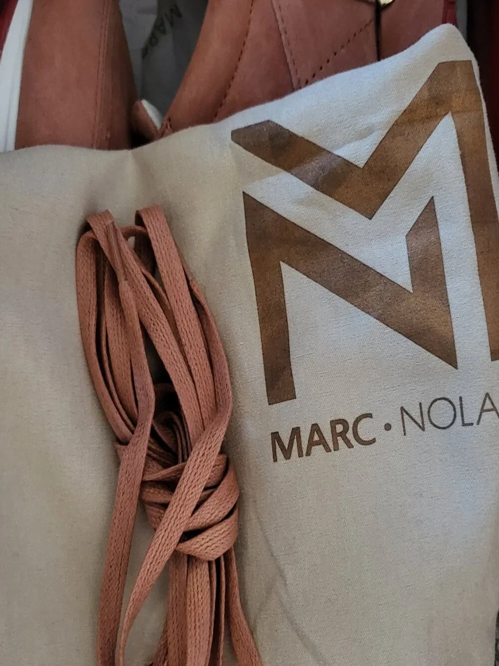 Marc Nolan Ms. Ash Coral Pink Suede Sneakers size 9