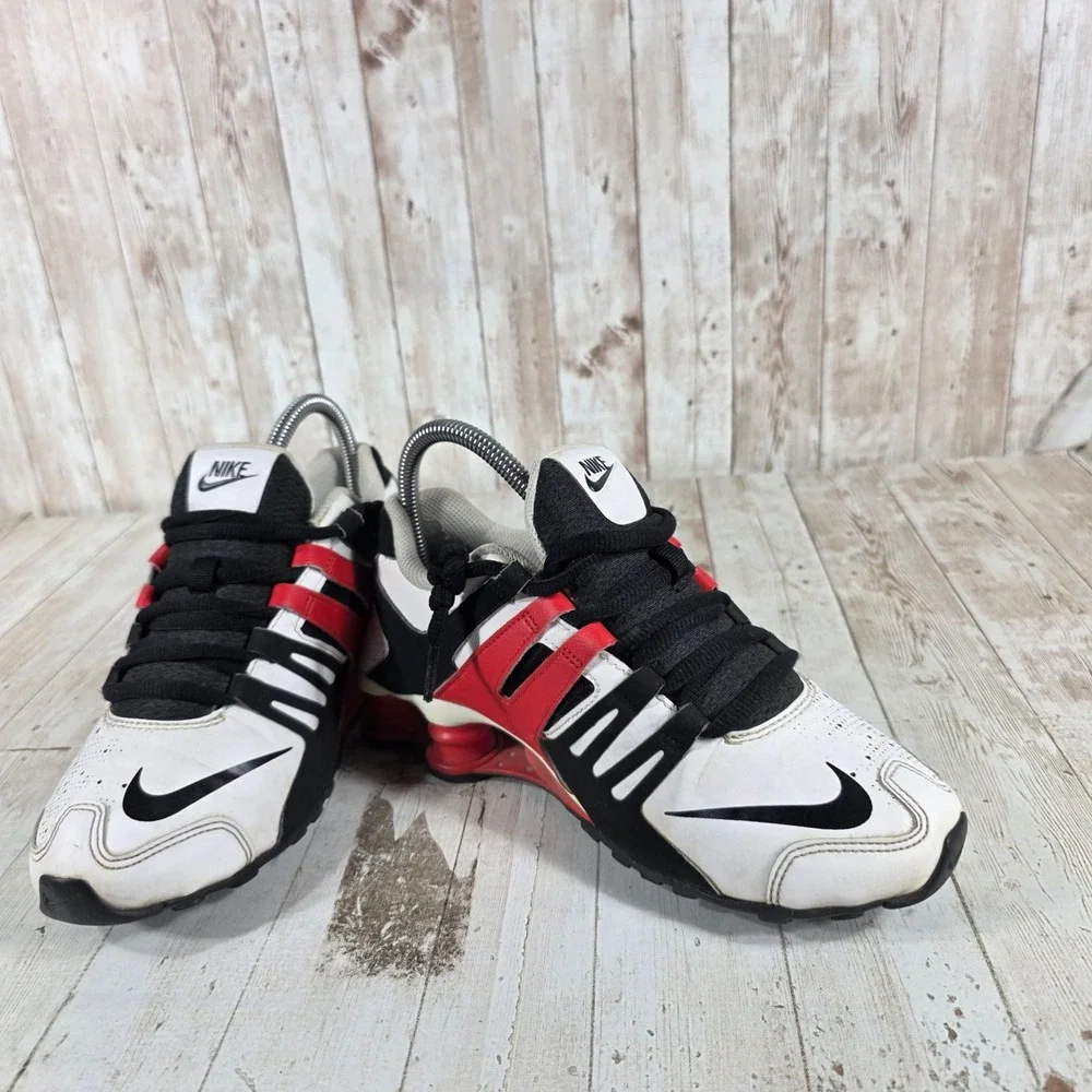 Nike‎ Shox NZ Womens 6.5 White Black Red Running Shoes 646824-100 Retro Y2K