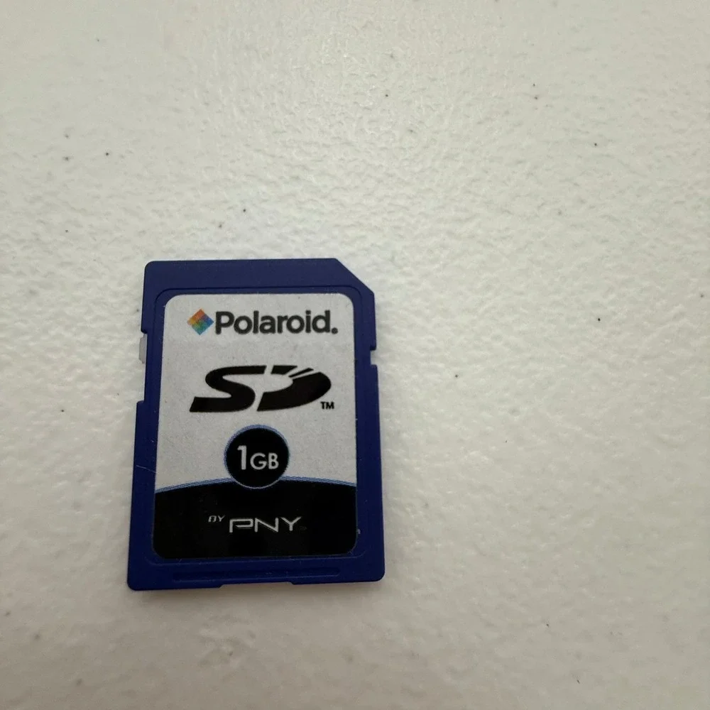 Polaroid 1GB SD Memory Card by PNY Blue Secure Digital Flash‎ Storage Card