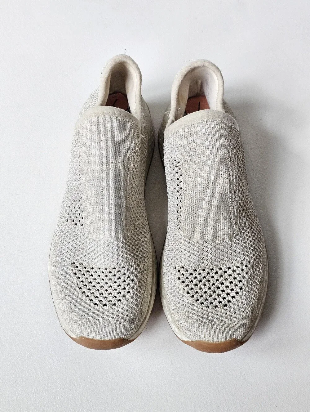 Urban Sport by J/Slides TIA Gold Metallic Knit Slip-On Sneakers Women's Size 7