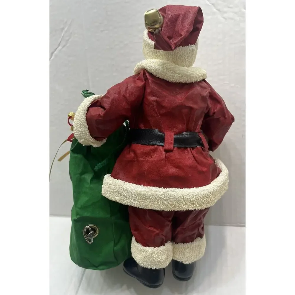 San Francisco Music Box Co Santa Claus Coming to Town Figurine Decor~ Bag & List