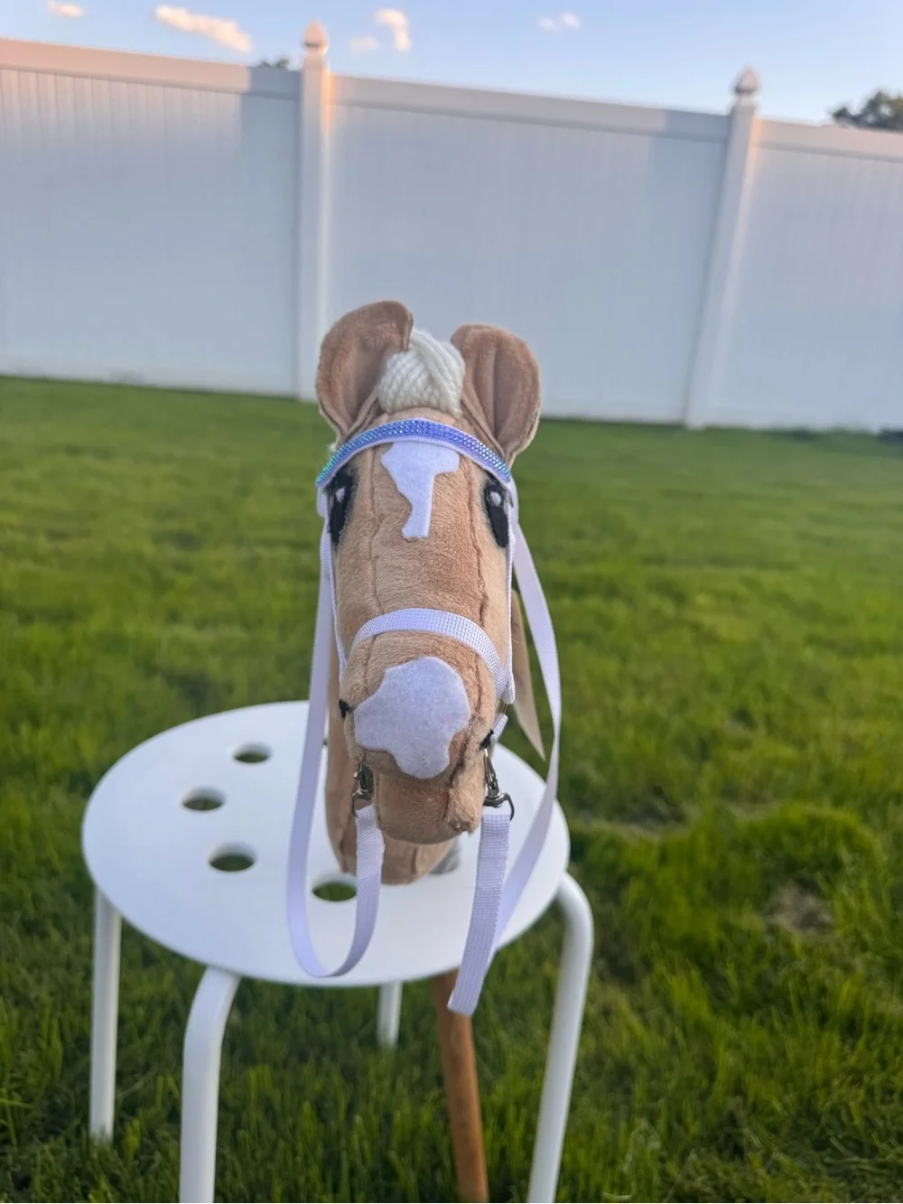 Hobby horse english bridle with 2 browbands