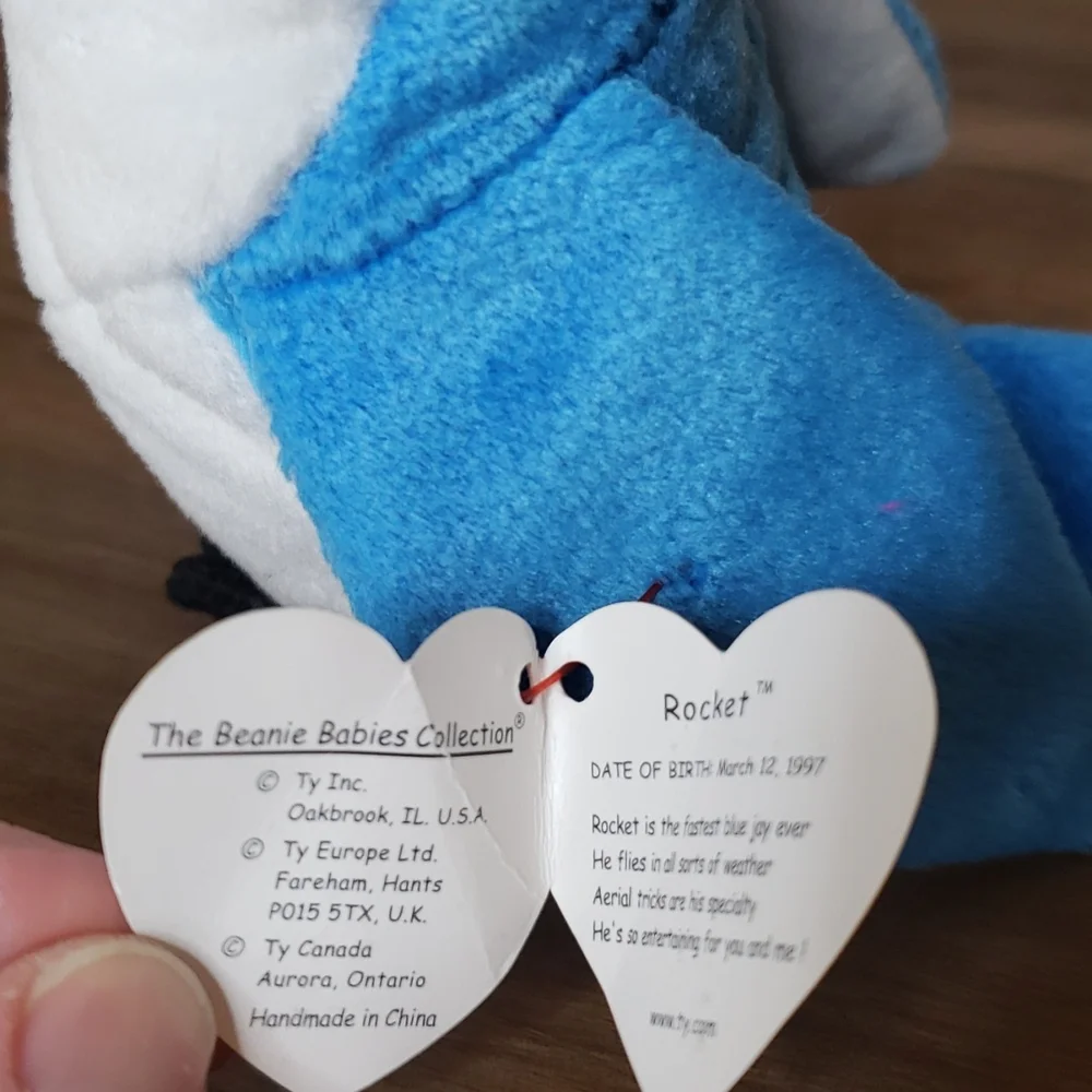 Ty Beanie Baby NWT 1997 ROCKET The Bluejay