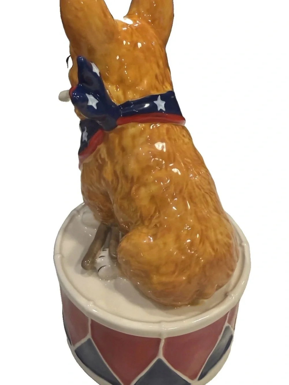 Blue Sky Heather Goldminc Corgi Patriotic Drummer Figurine