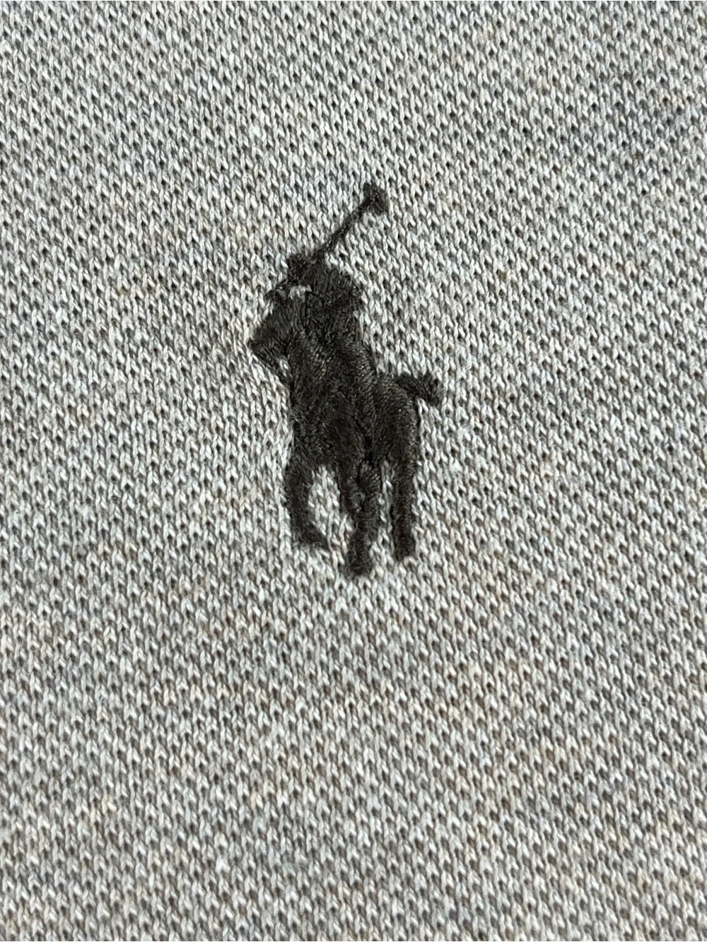 Ralph Lauren Long Sleeve Polo Shirt in Light‎ Beige w/ Brown Pony Preppy Size XL