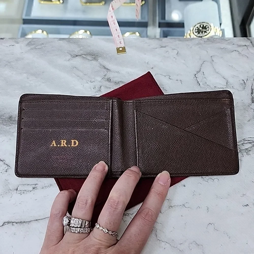Authentic Louis Vuitton Damier Ebene Bi-fold Men's Wallet