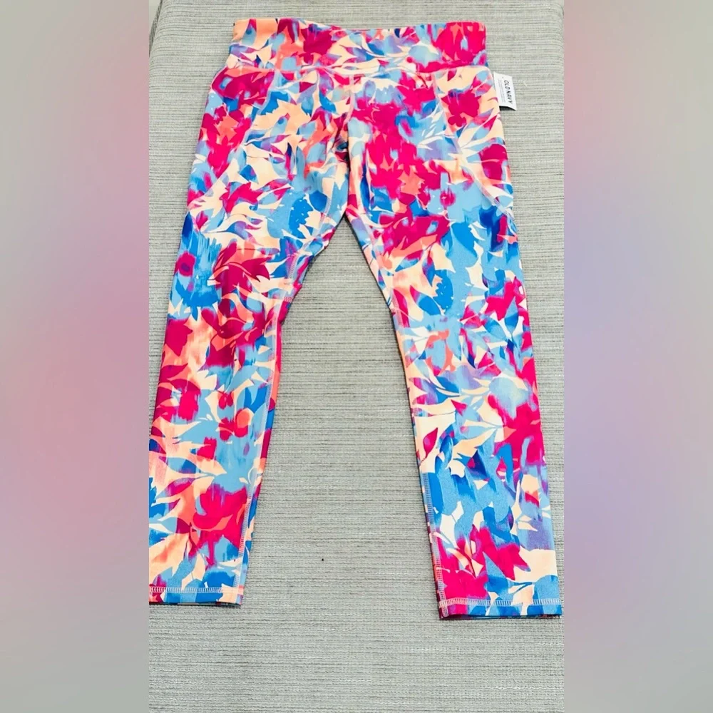 NWT Old Navy Girls Leggings Pants High Rise Athletic Powersoft‎ 7/8 XL 14-16